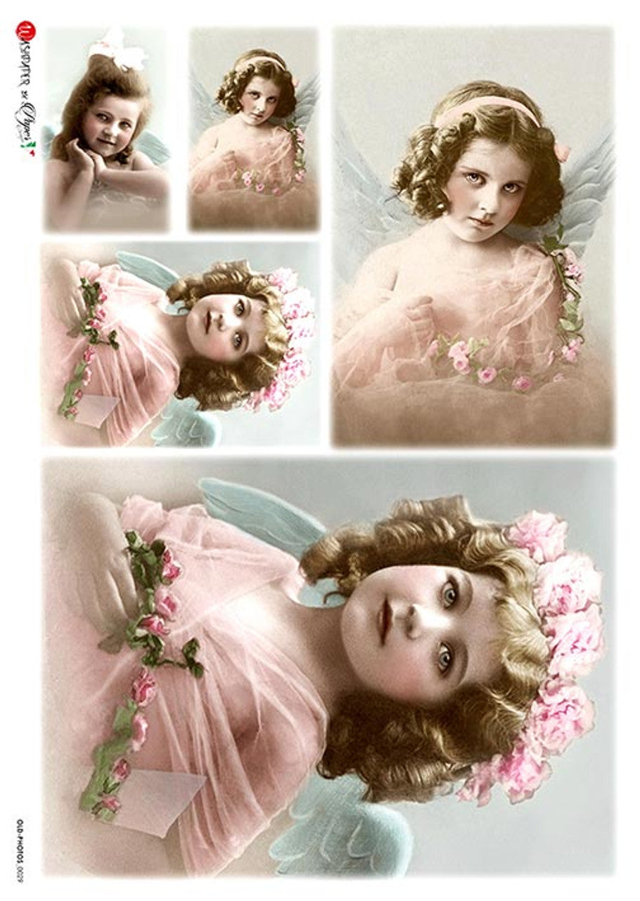 Paper Designs Sweet Little Angels RICE PAPER A4 (8.3 X 11.7 INCHES)
