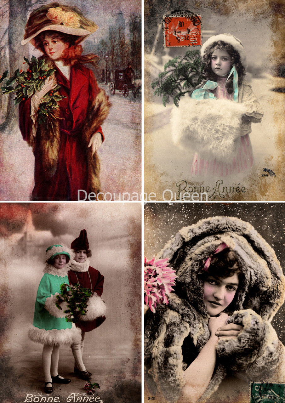 Decoupage Queen WANDERING WINTER Paper A4 (11.7X 8.3 INCHES)