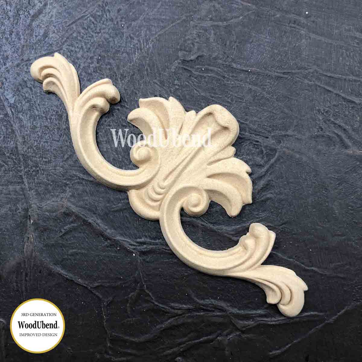 Woodubend bendable when heated one Pediment WUB0381 15.5x6cms