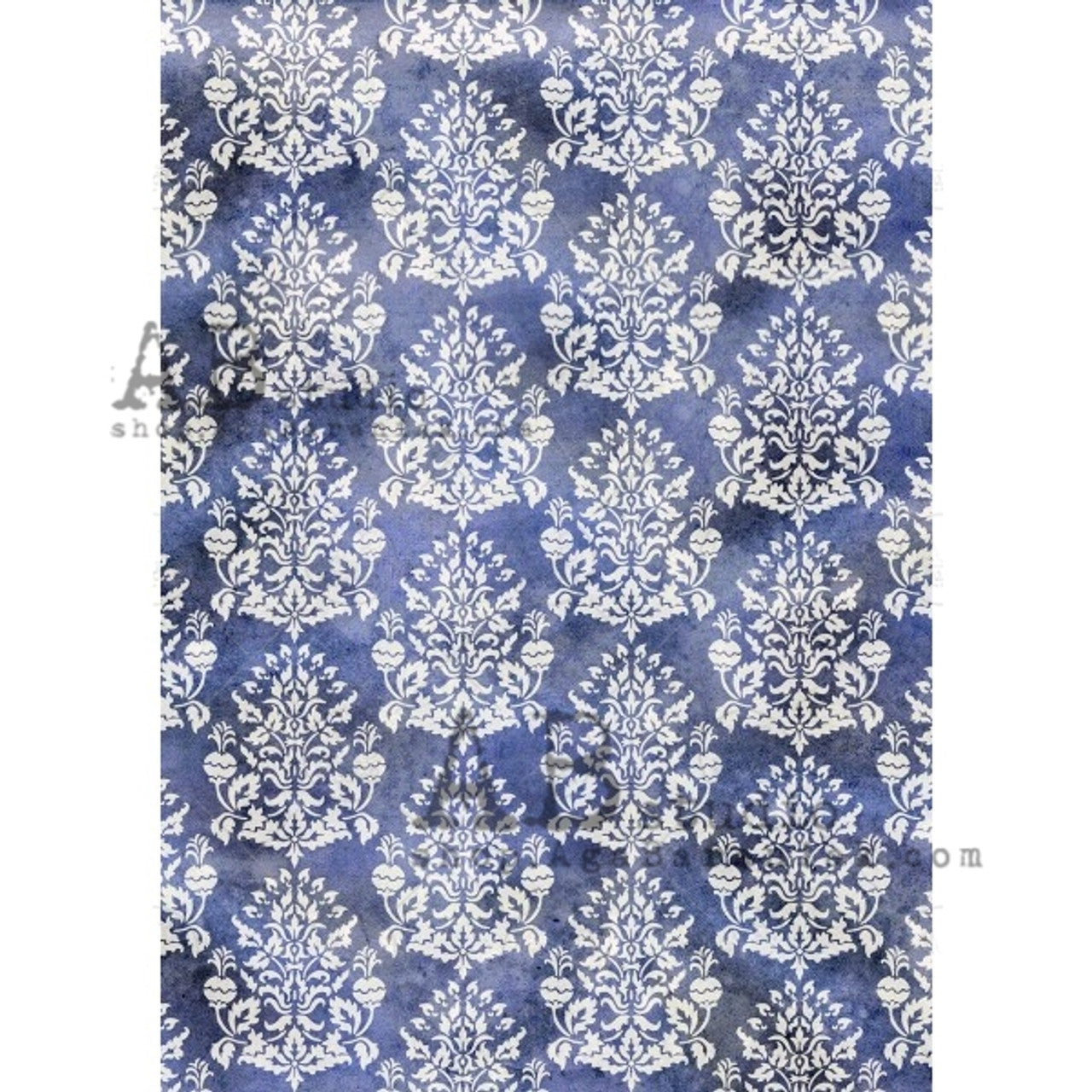 AB Studios Rice Paper INDIGO DAMASK A4 0500