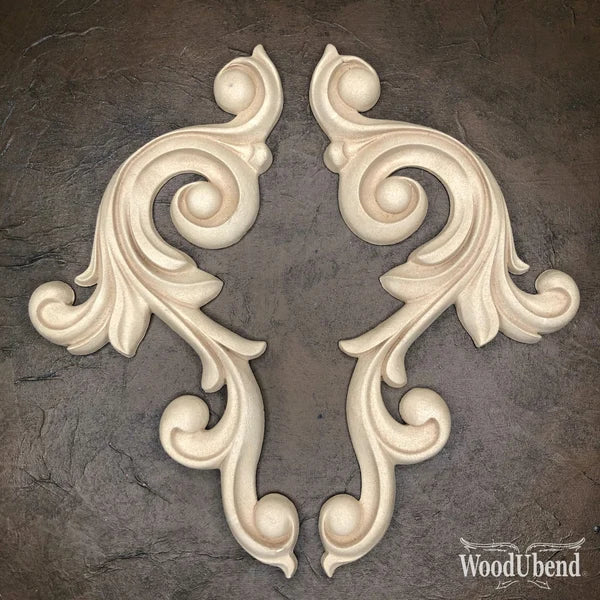 Woodubend bendable when heated 24.5X26.5cm Large decorative pair scrolls Walls SKU 1239,