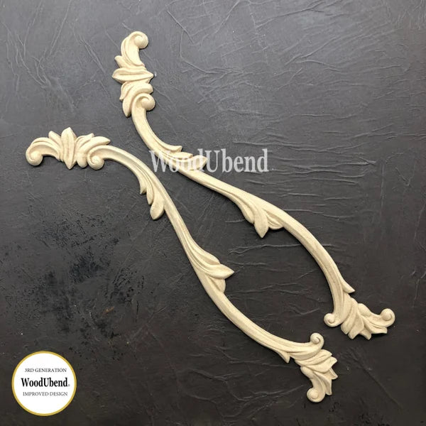 Woodubend bendable when heated 37cm X7.2cm Decorative pair of drops SKU 1245