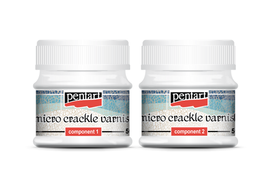 Pentart micro crackle varnish, 2 components, 50 ml