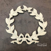 woodubend 20cm, decorative wreath Leaf Applique/, SKU 1457 bendable when heated comes in 2 pieces