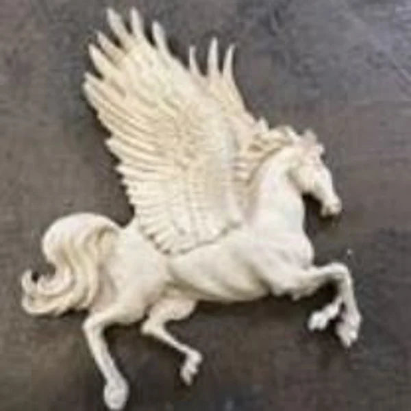 woodubend bendable when heated 7 x 8 cm,Decorative horse with wings, SKU 2175