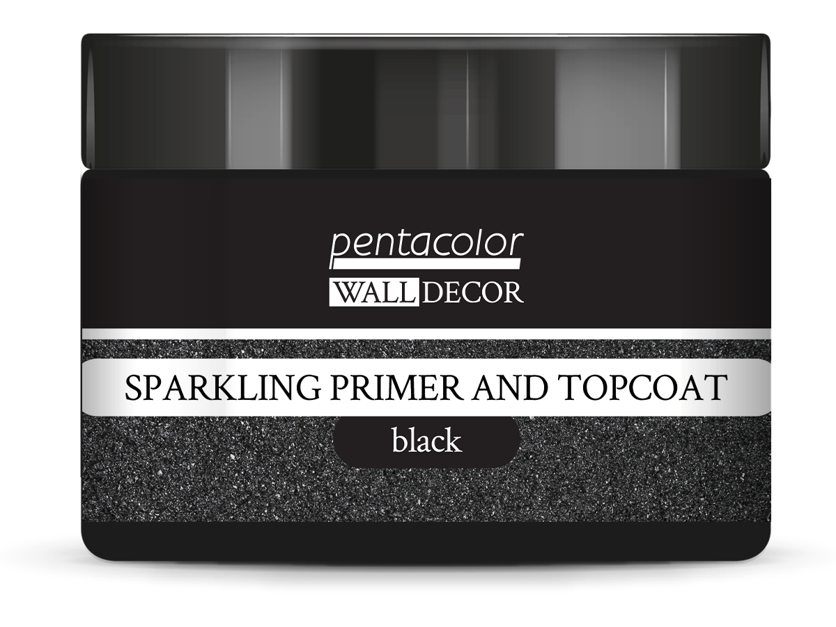 PENTART WD SPARKLING PRIMER & TOPCOAT  BLACK 150ml