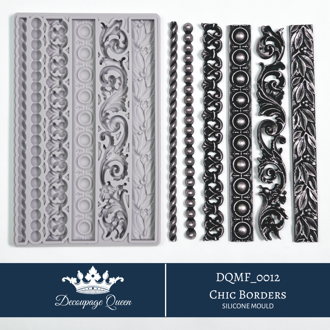 DECOUPAGE QUEEN CHIC BORDERS SPRING 2025 LIMITED EDITION MOLDS
