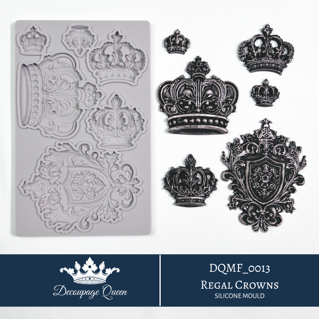 DECOUPAGE QUEEN REGAL CROWNS SPRING 2025 LIMITED EDITION MOLDS