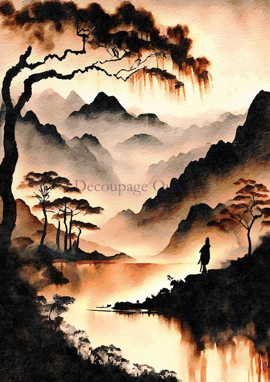 Decoupage Queen Andy Skinner SUMI SUNSET A3 (11.7 X 16.5 NCHES)