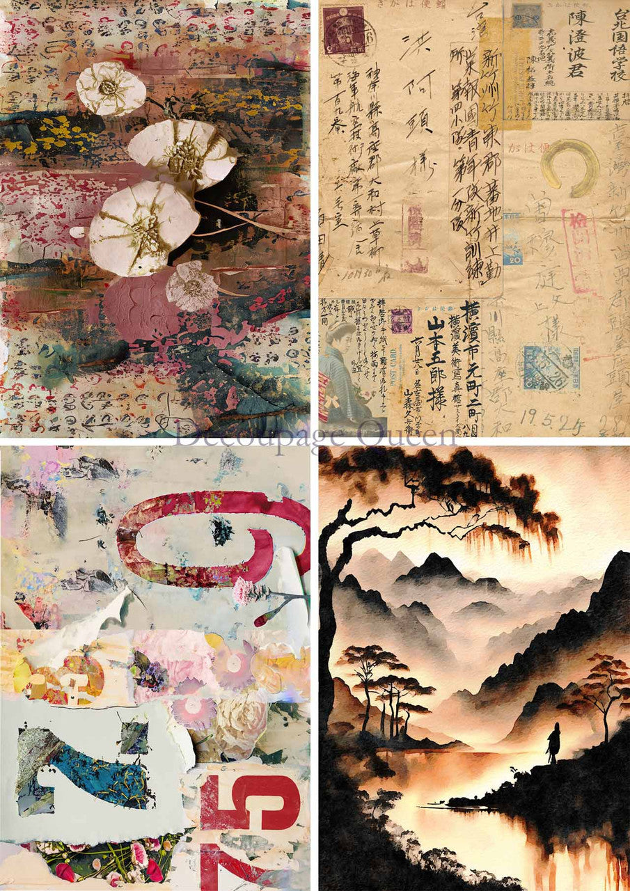 Decoupage Queen Andy Skinner EASTERN 4 PACK A3 (11.7 X 16.5 NCHES)
