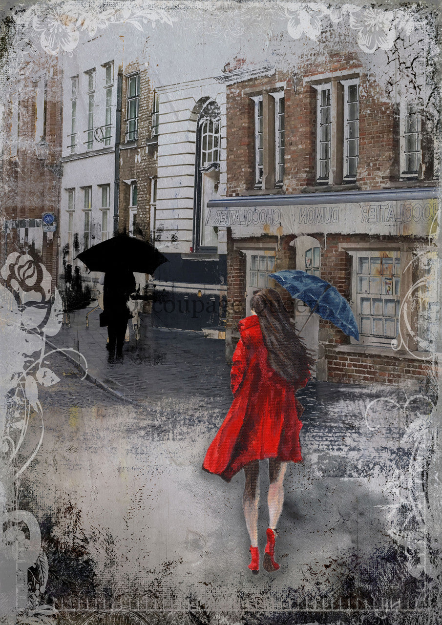 Decoupage Queen Rainy Day Rice Paper A4 (11.7X 8.3 INCHES)