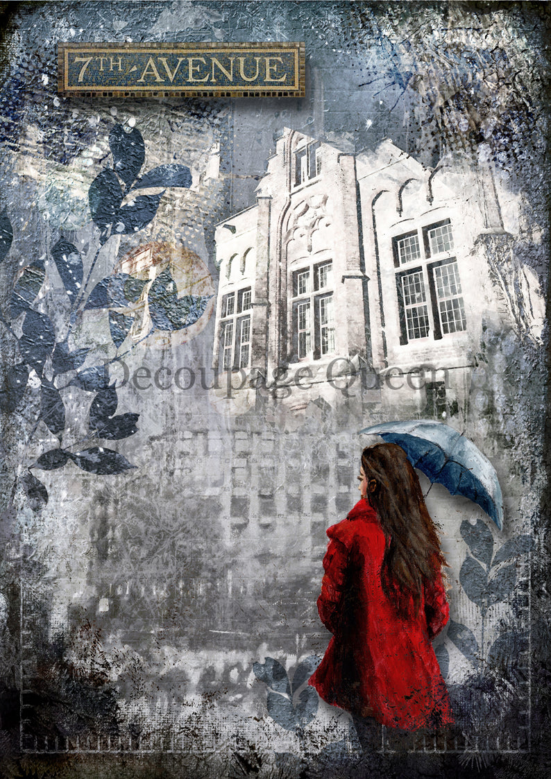 Decoupage Queen Seventh Avenue Rice Paper A4 (11.7X 8.3 INCHES)