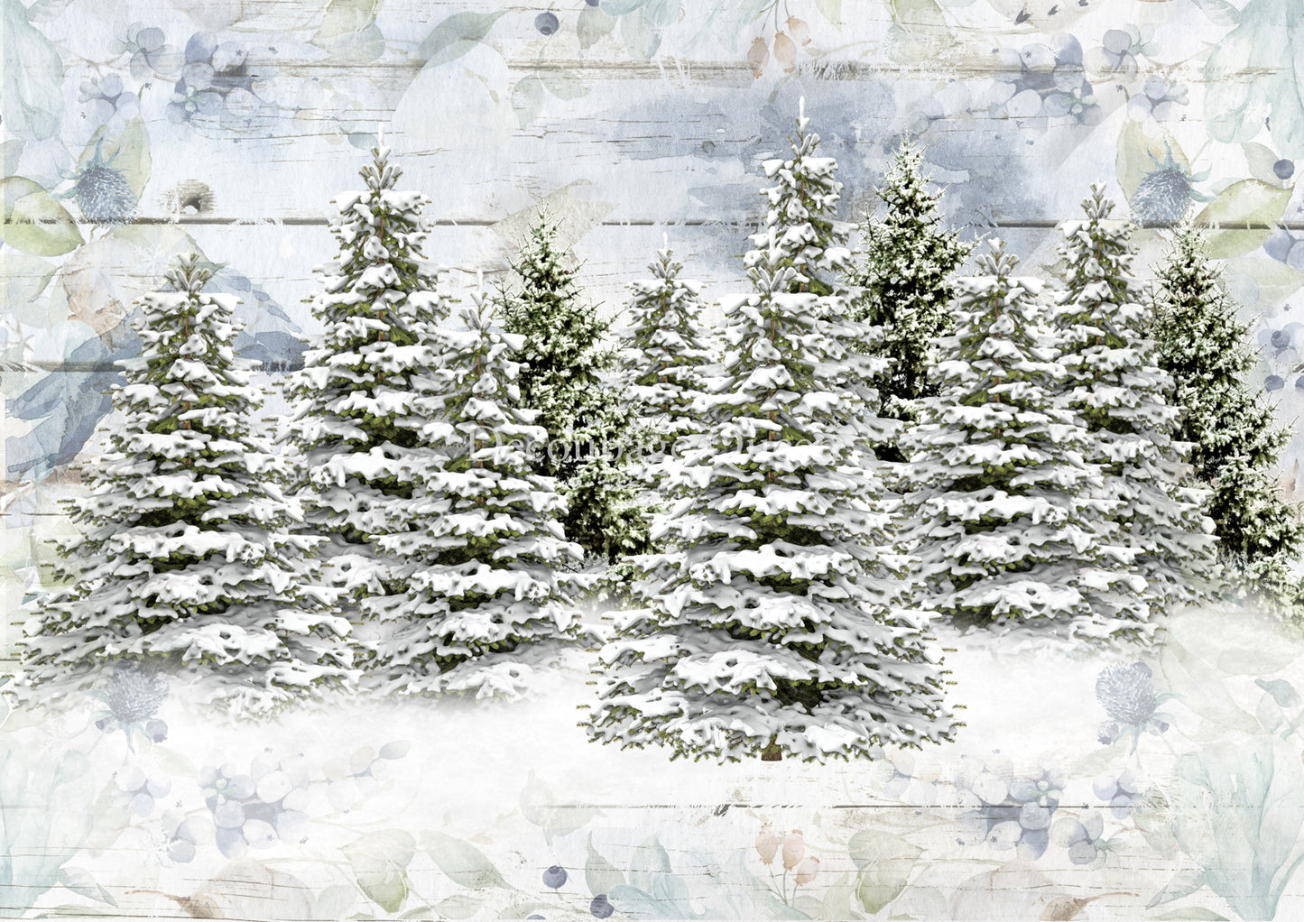 Decoupage Queen, woodland TREES Rice Paper A3 (11.7 X 16.5 INCHES)