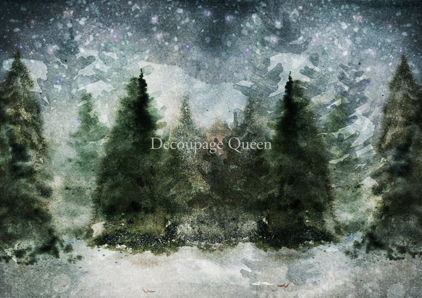 Decoupage Queen, Winter trees Rice Paper 2 sizes