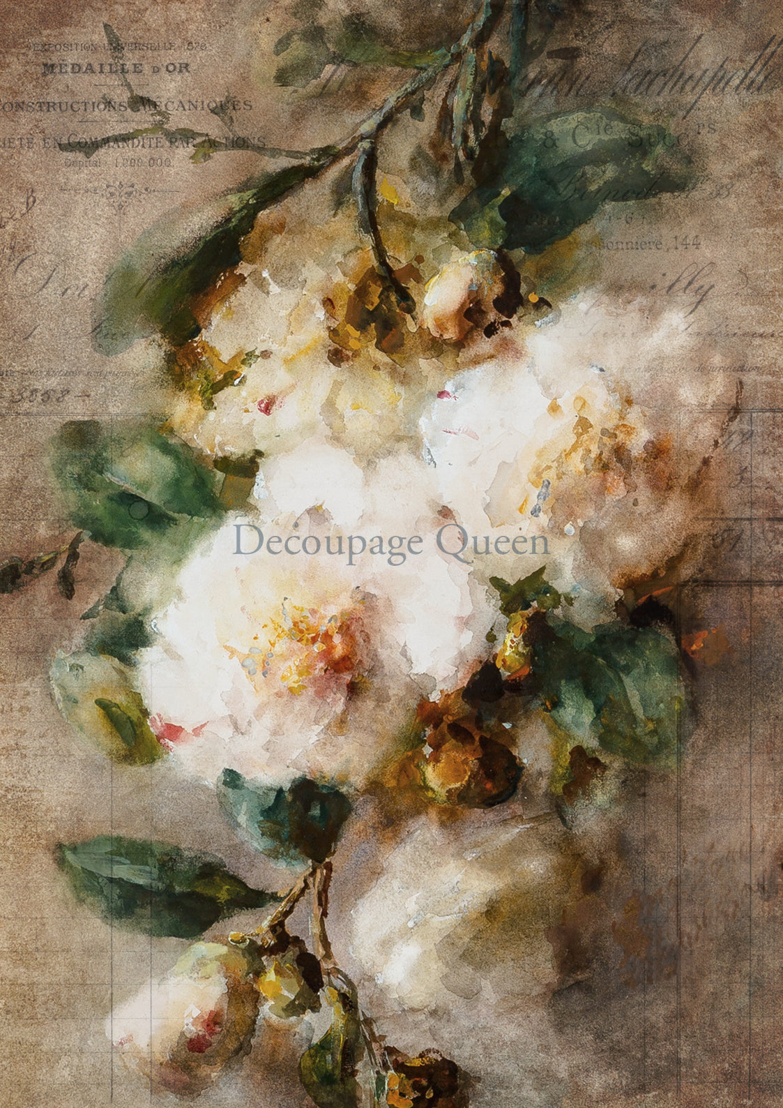 Decoupage Queen, QUEEN CARMELIA Rice Paper A4 & A3 0554