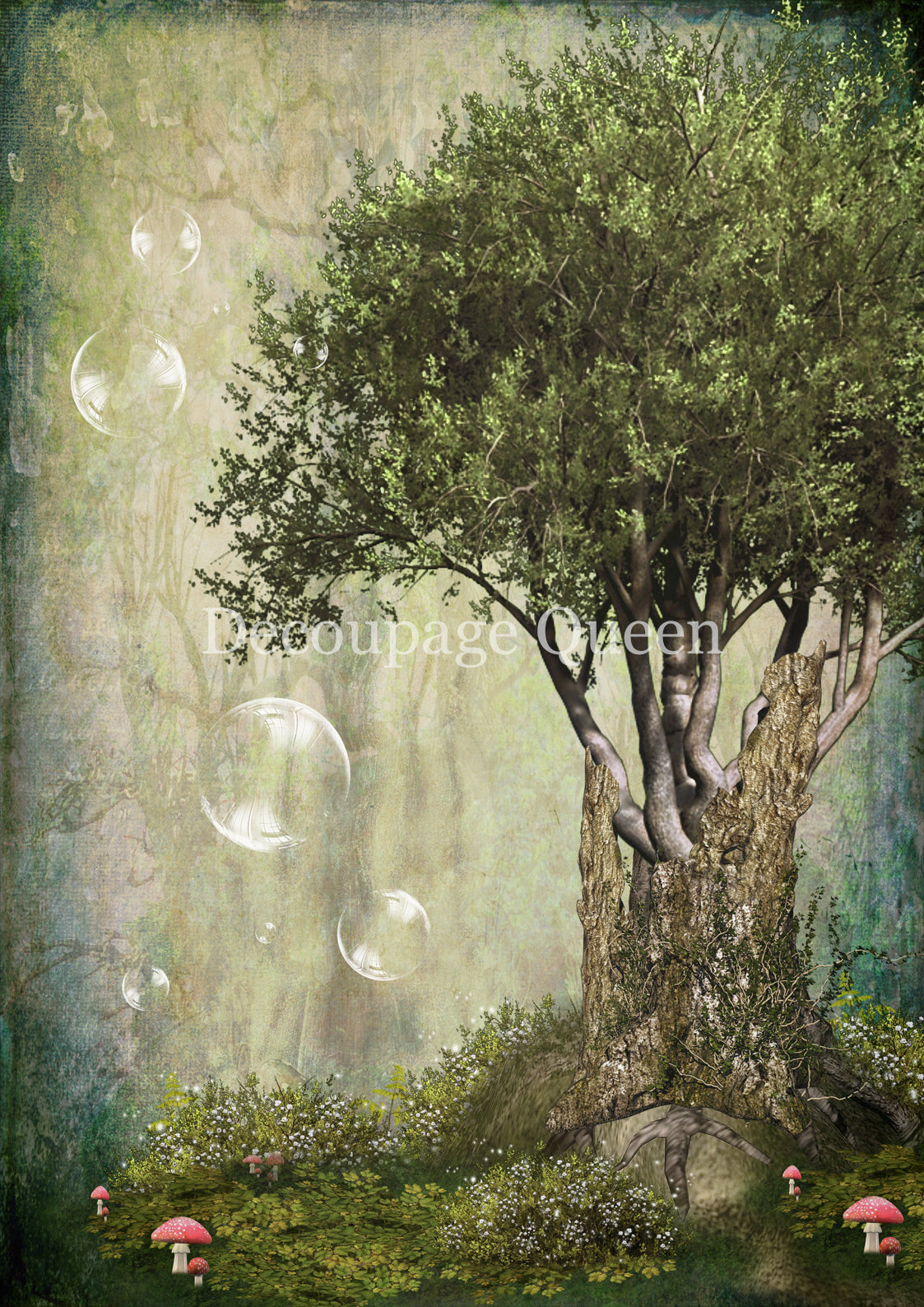 Decoupage Queen MAGICAL TREE Rice Paper spring 2025 A4
