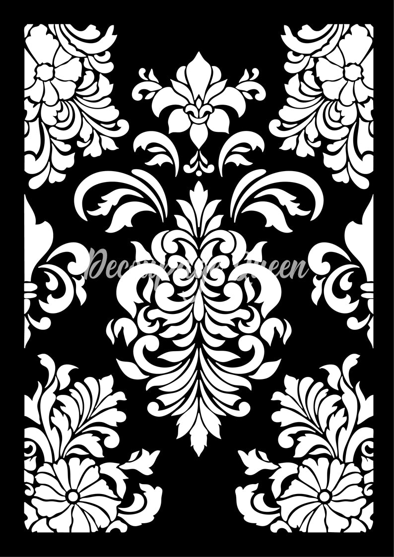 Decoupage Queen Stencil - Dainty and the Queen BAROQUE RUG spring 2025