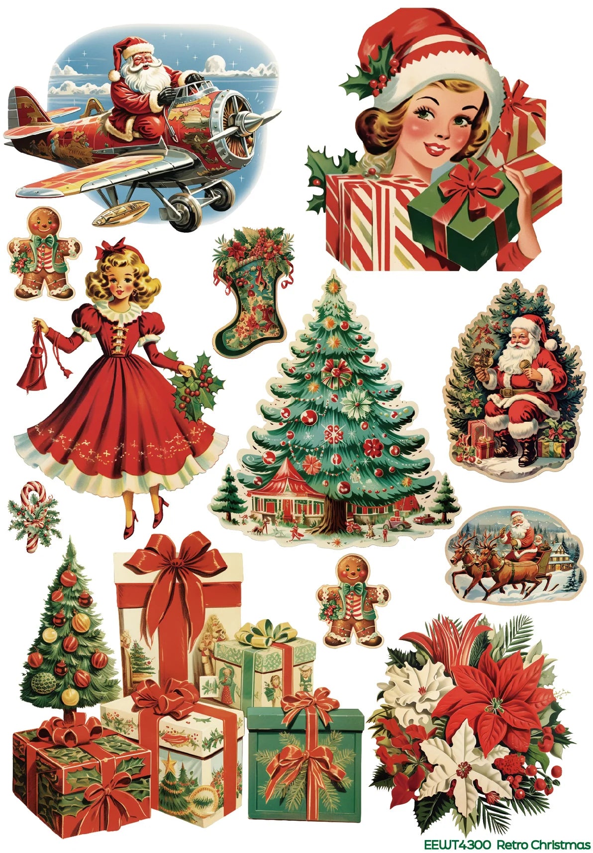 Water Transfers Retro Christmas