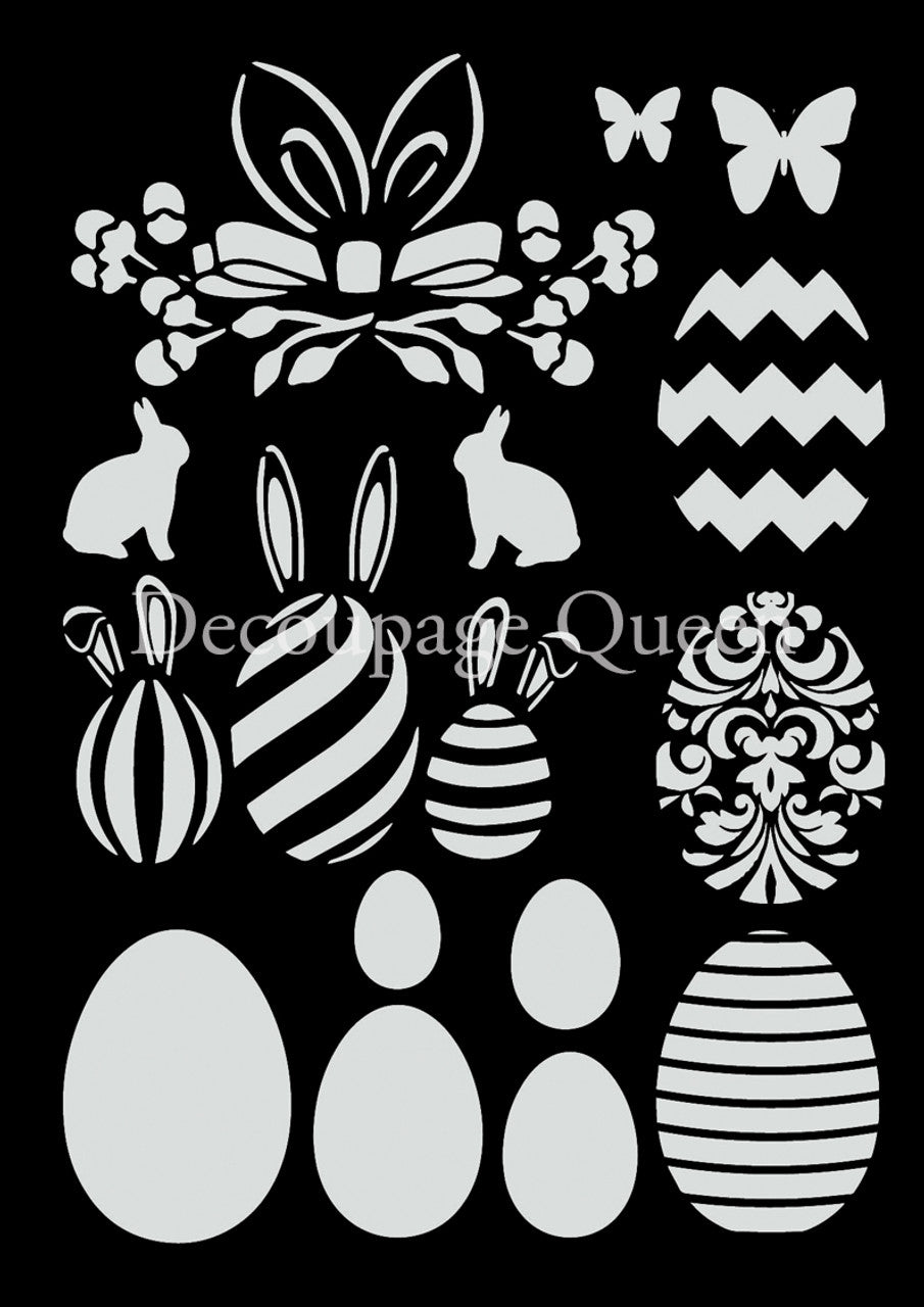 Decoupage Queen Stencils A4 8.3 X 11.7 inches