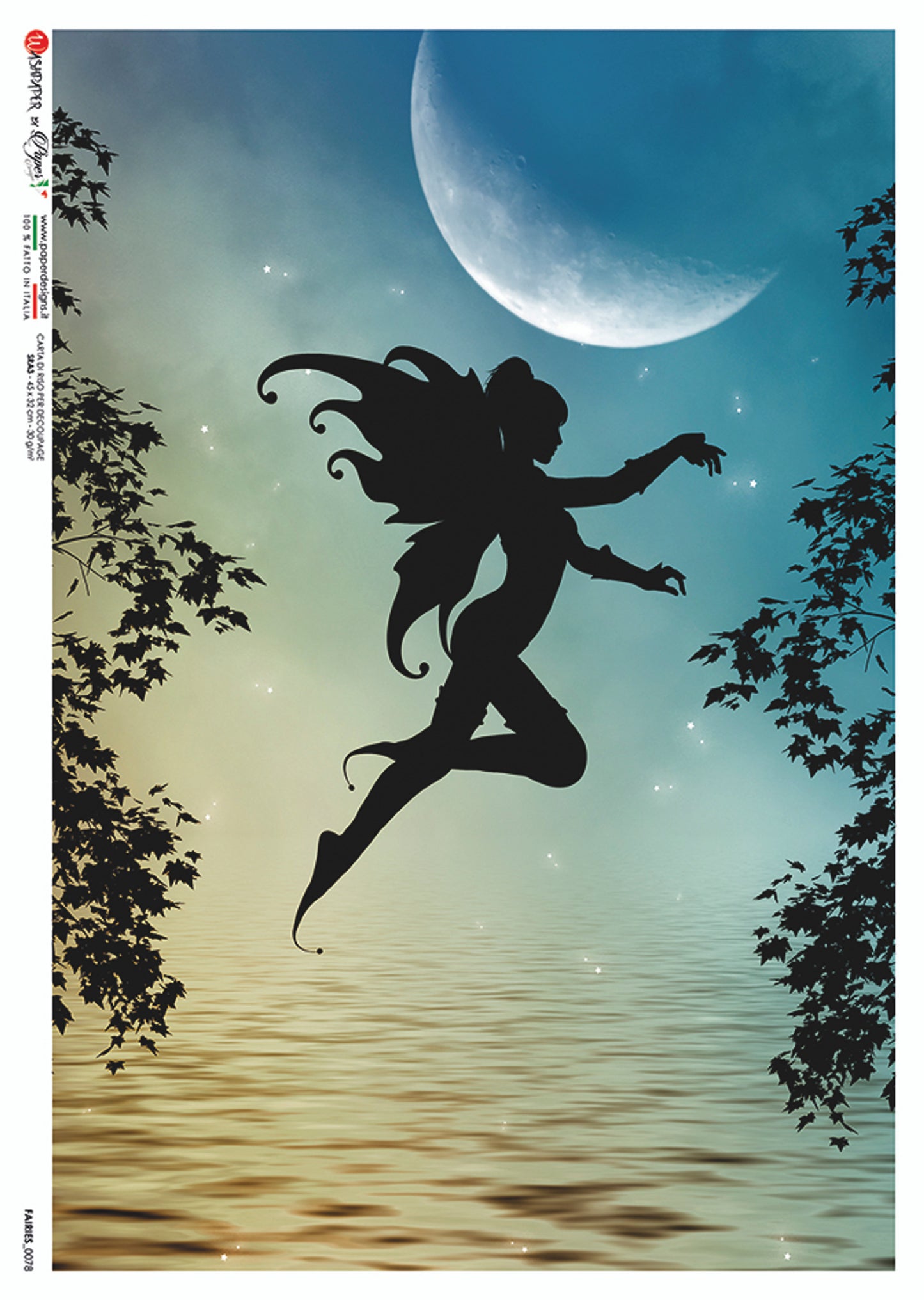 Paper Designs Fairies 0078 RICE PAPER A4 (8.3 X 11.7 INCHES)