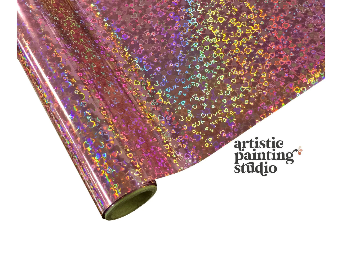 Hearts Hologram pink hearts