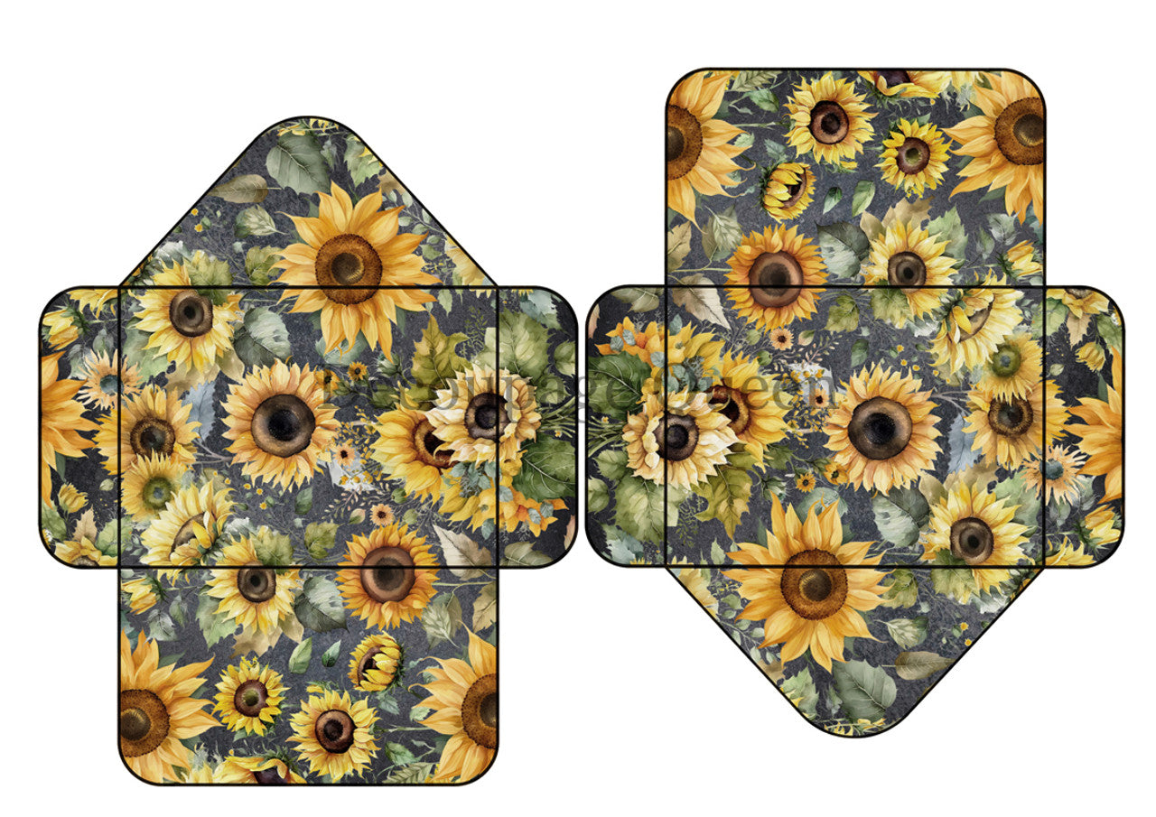 Decoupage Queen Sunflower Ephemera Journal Pack  A4 8.3 x11.7 inches