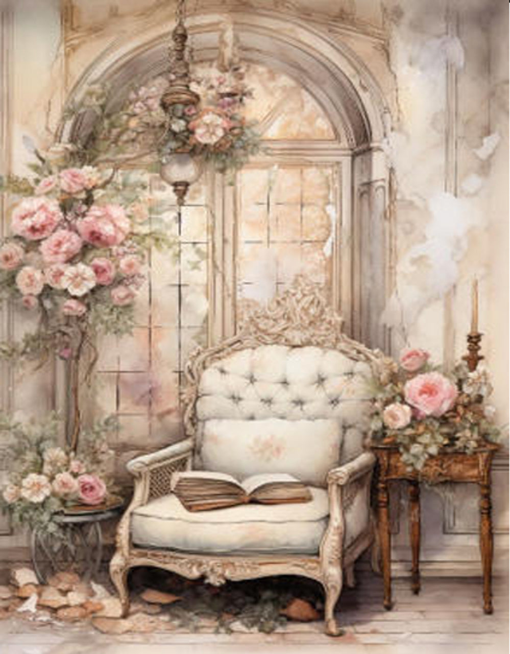 LaBlanche faded flowers 7 A4 (11.7X 8.3 INCHES)