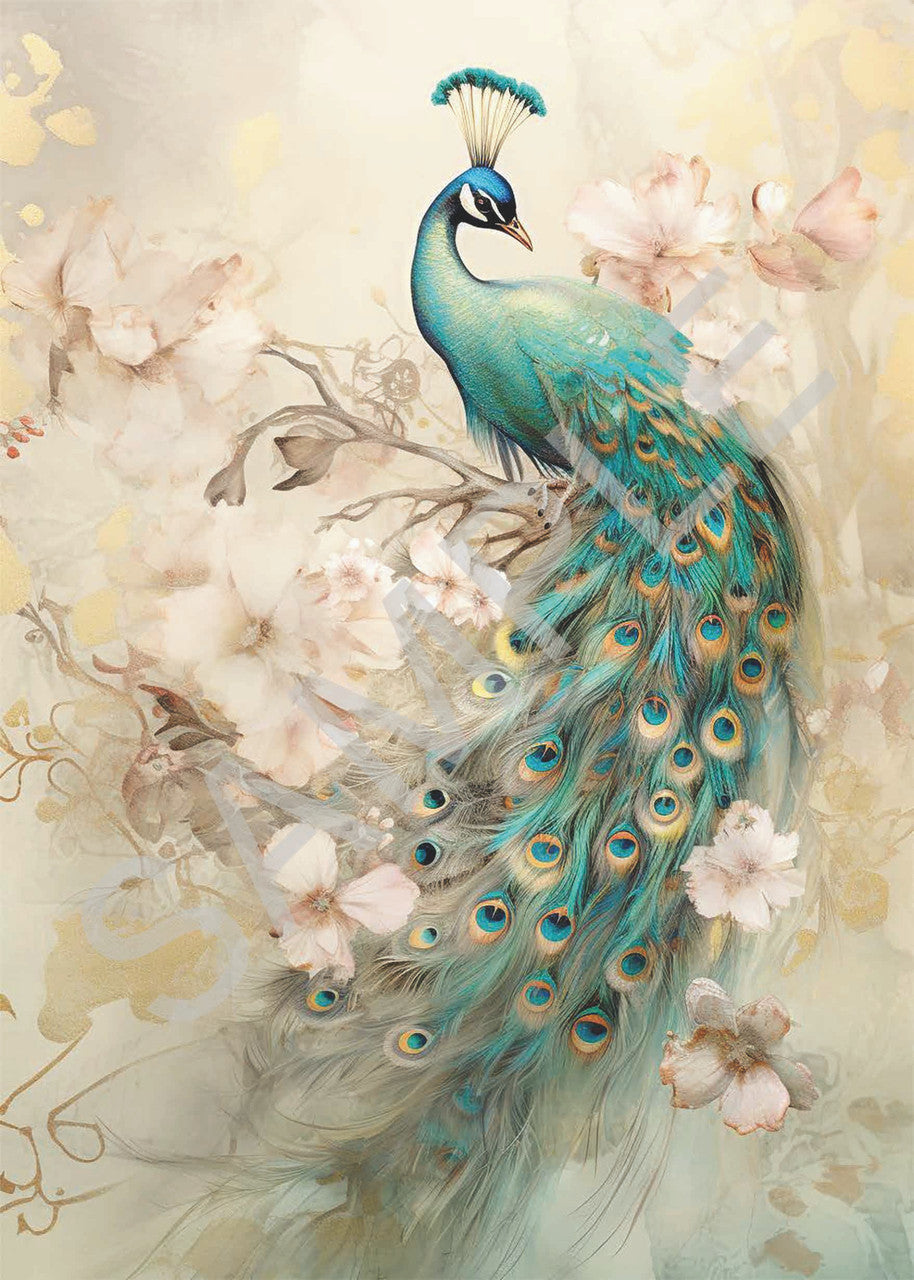 Calambour DREAMSCAPE PEACOCK Rice Paper A3 ( 12.5 X 18 INCHES)