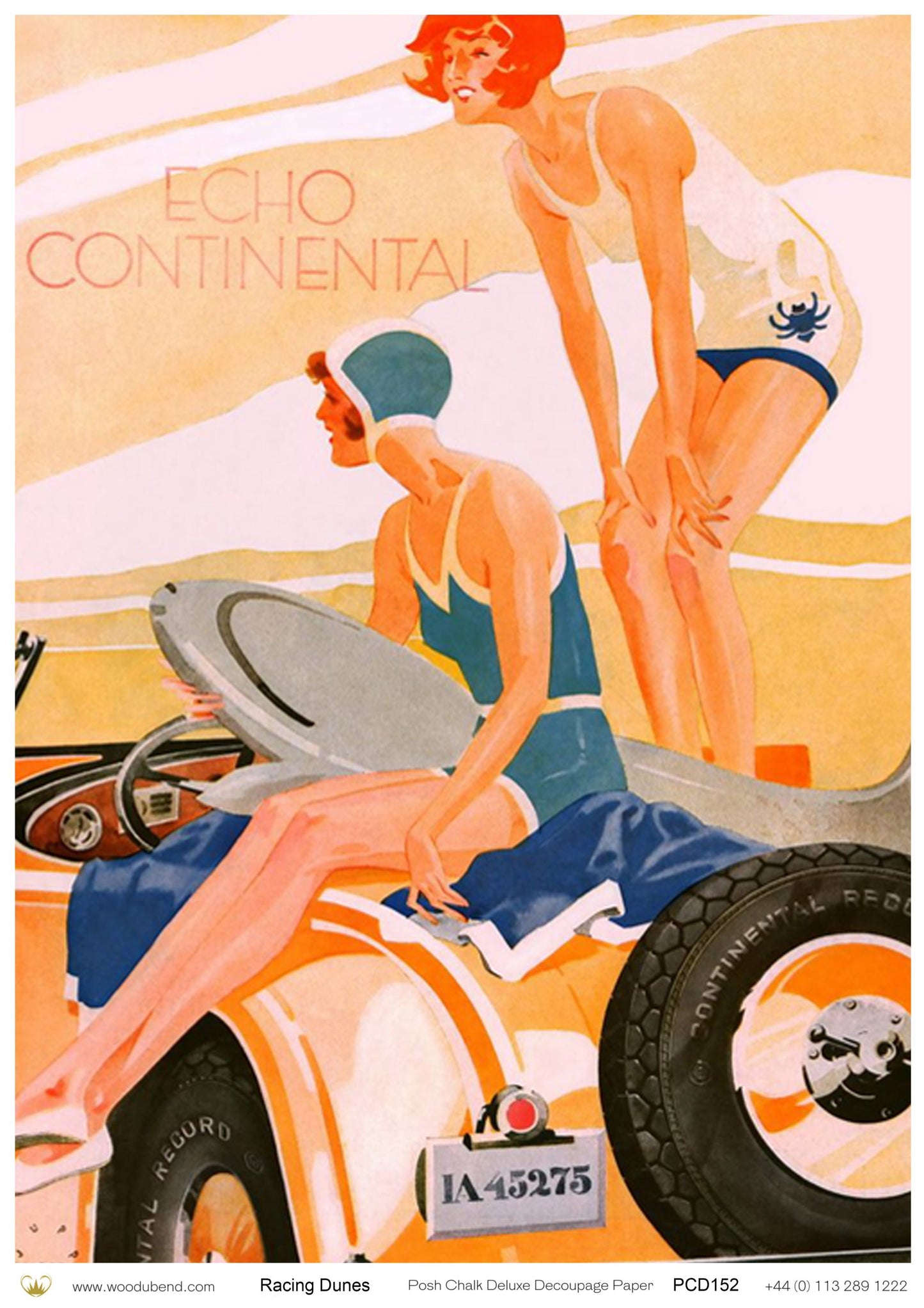 Posh Chalk Deluxe Decoupage Paper RACING DUNES A3 (11.7 X 16.5 INCHES)