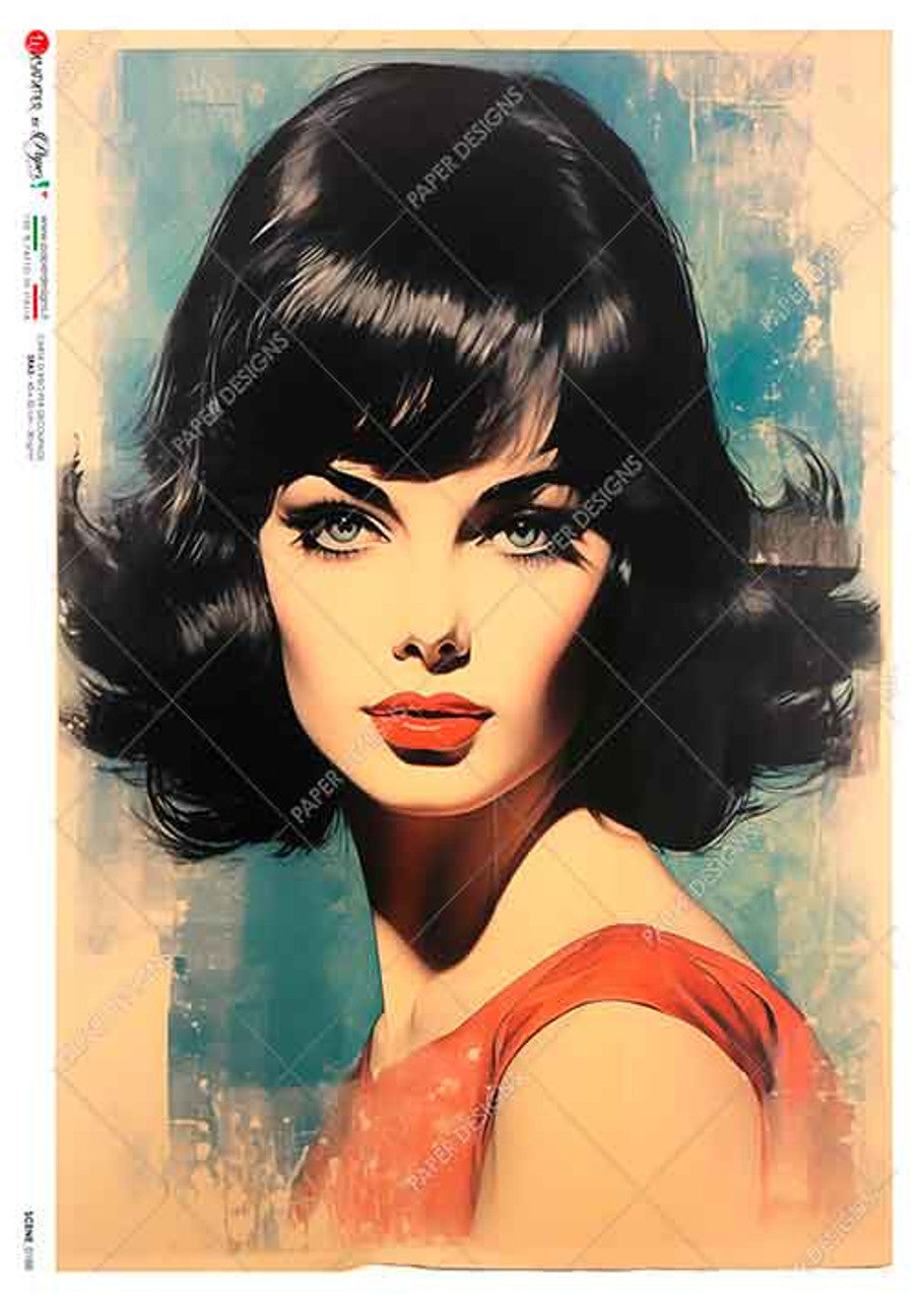 Paper Designs MOD BOND GIRL SCENE 0188 A4 (8.3 X 11.7 INCHES)
