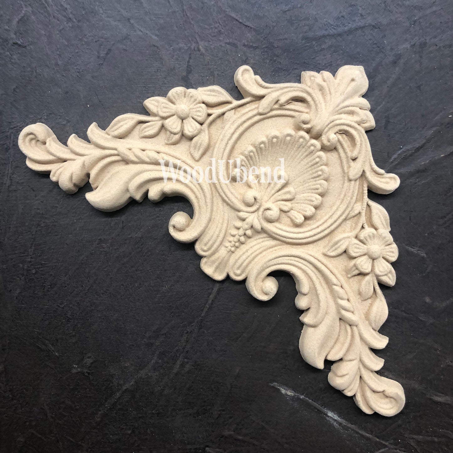 woodubend 18.4 x 11 cm Ornate plume Moulding, SKU 1354 bendable when heated