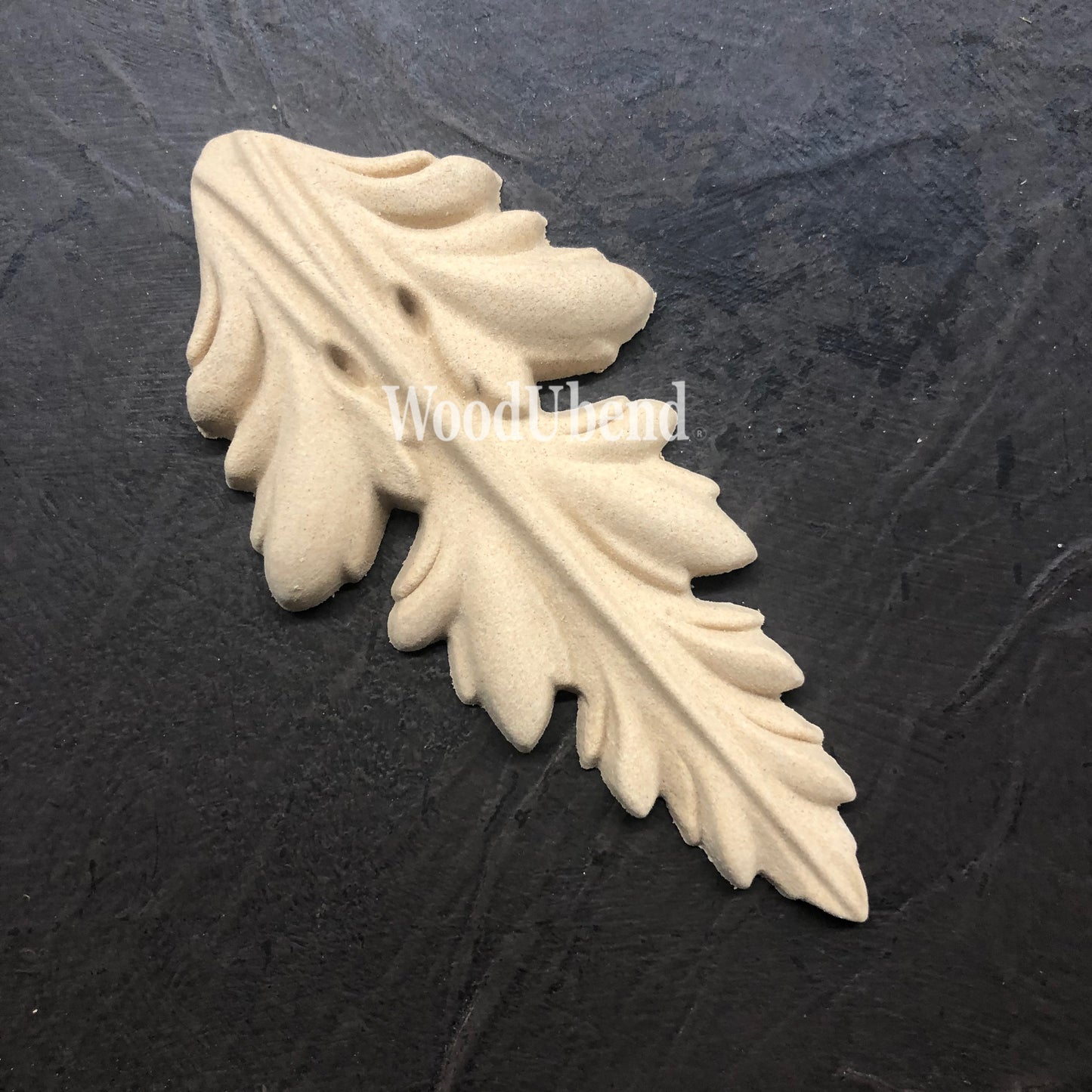 WoodUbend 11cm x 5 cm, Decorative Leaf Applique, Bendable when heated, SKU 1363