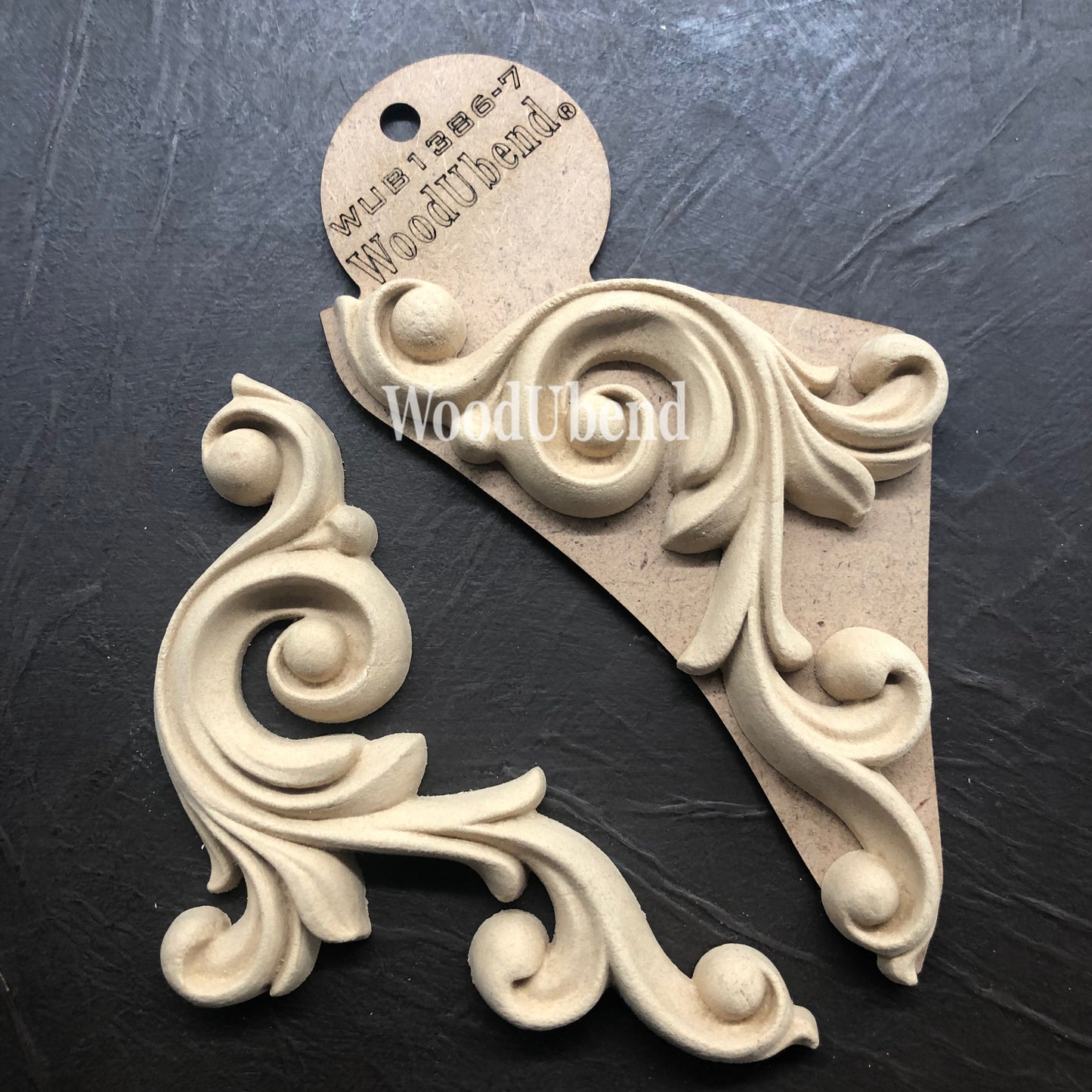 woodubend Set of Decorative Scrolls WUB1386-7 17.5x8cm bendable when heated