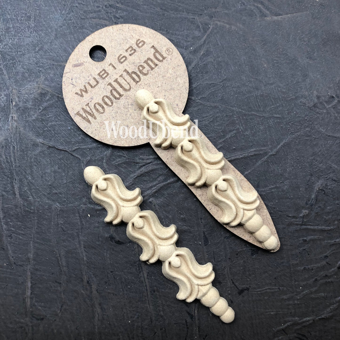 Woodubend bendable when heated Two Decorative Drops WUB1636 11.5x3cm