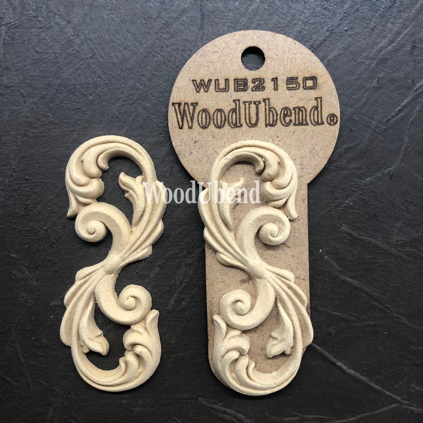 Woodubend bendable when heated pair of Set of Cojoined Scrolls WUB2150 9-3.5cm