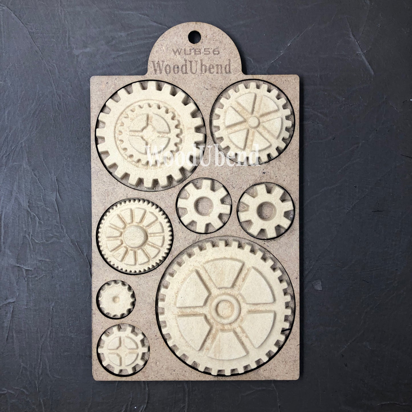 WoodUbend 23cm X 13cm Large pack of Cogs Gears 8 Pieces, Decorative Furniture Moulding, SKU 0056 bendable when heated