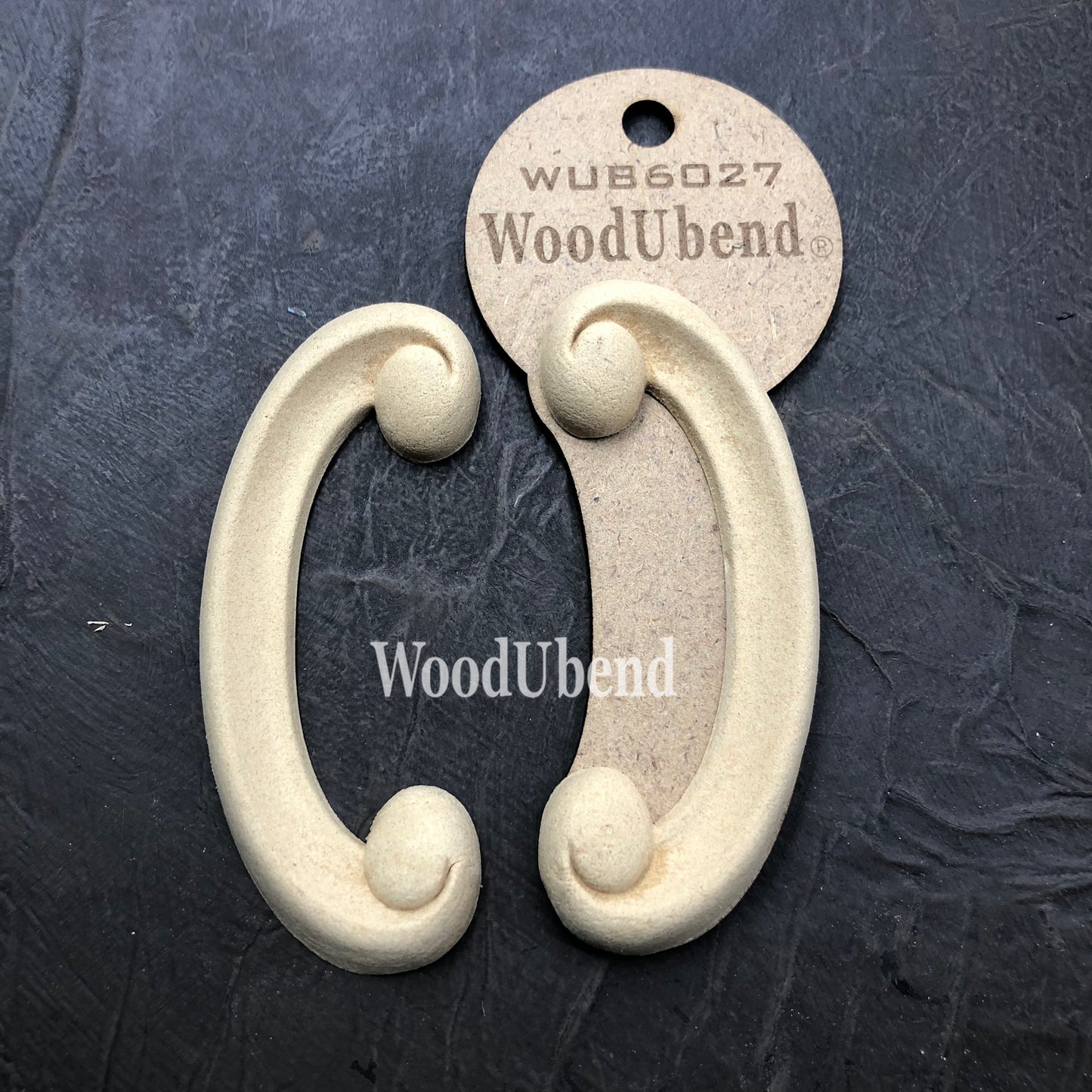 Woodubend bendable when heated Two Simple Scrolls WUB 6027 4.5×10.3cm