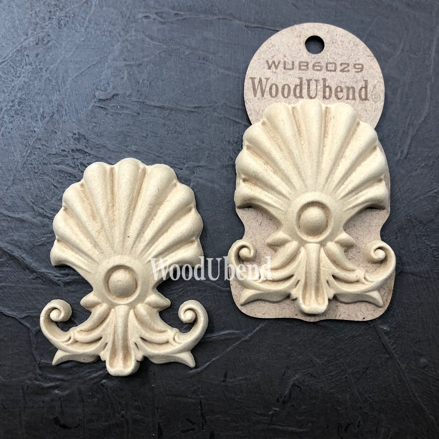 Woodubend bendable when heated Two Shell Plumes WUB6029 9.2x7cm SKU 6029