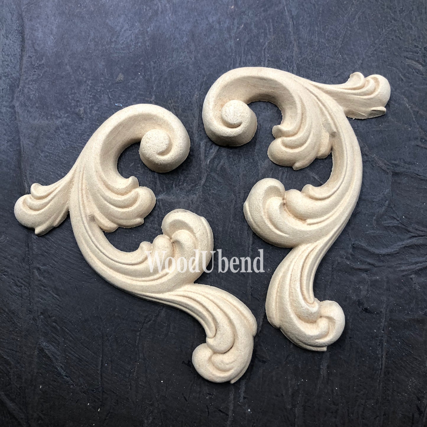 Woodubend bendable when heated Set of 2 Scrolls WUB 6030 12.5x8cm