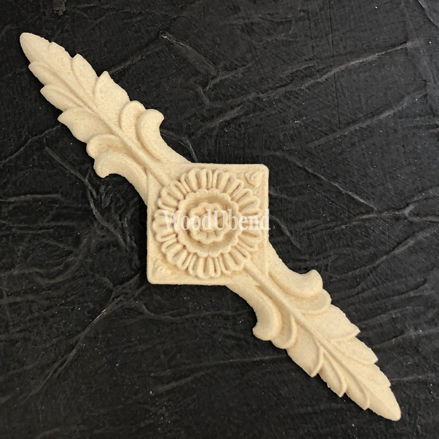 Woodubend bendable when heated Applique Floral Centrepiece Plaque WUB 6108 17×5.5×0.5 cms