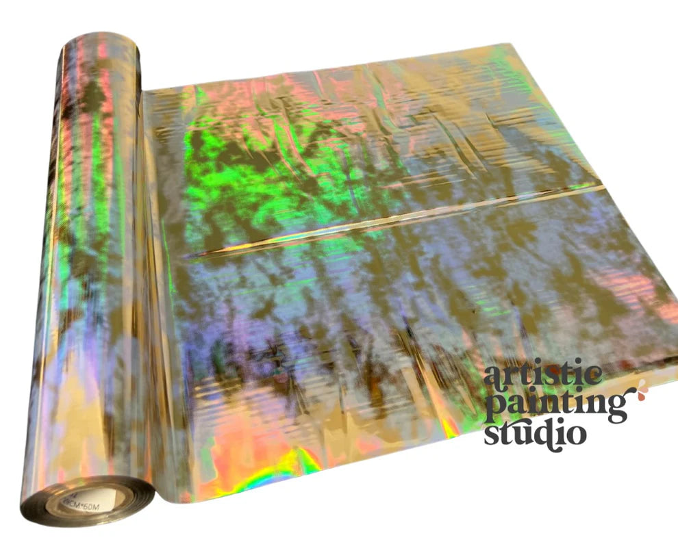 Egyptian Goddess Hologram foil gold marble