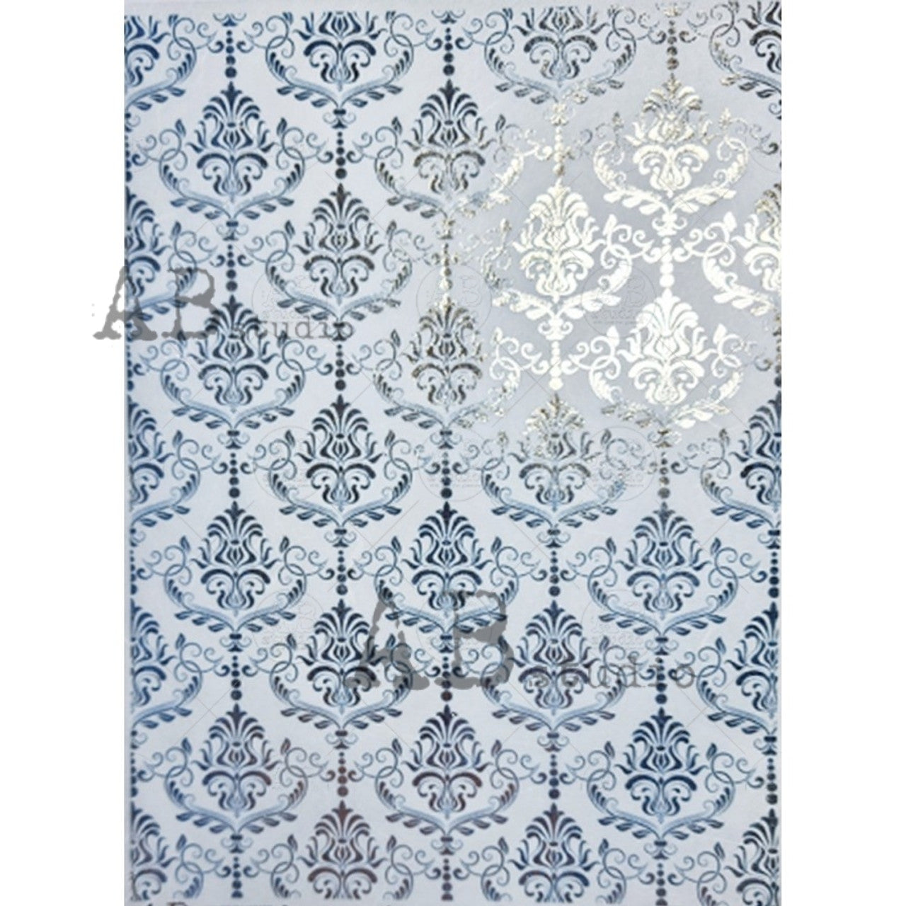 AB Studios gilded baroque egg pattern Rice Paper A4 (8.3 X11.7 INCHES )