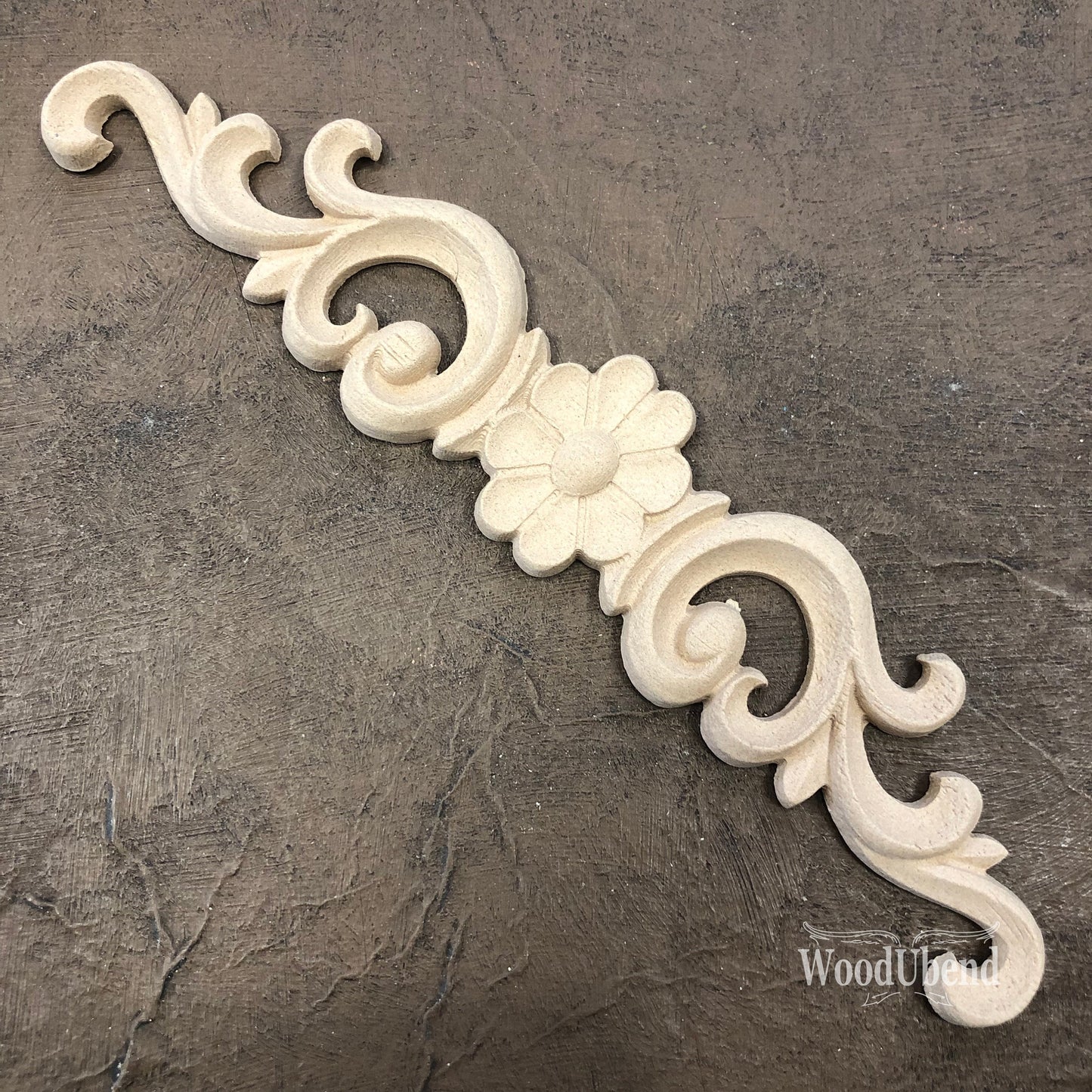 woodubend 19.5 x 4.0 cm Decorative Horizontal Applique/WoodUbend Furniture Moulding, SKU 2154 Bendable when heated