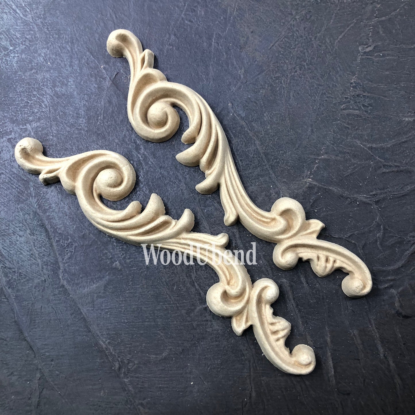 Woodubend 19cmx5cm pair of decorative scroll drops SKU 6024 bendable when heated