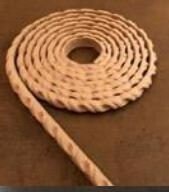 WoodUbend 1.2cmx212cm, Barley twist edge, TR 0033 bendable when heated