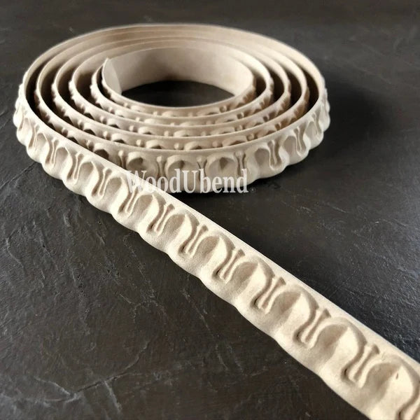 woodubend bendable when heated 1.9 cm X 208 cm Ornate trim TR 701