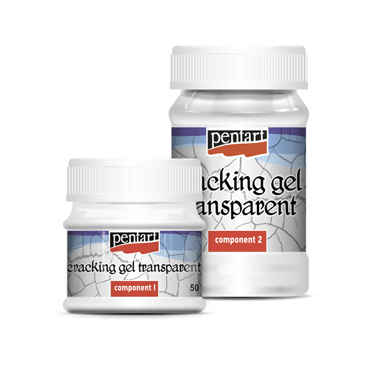 Pentart Transparent cracking gel set 50+100 ml