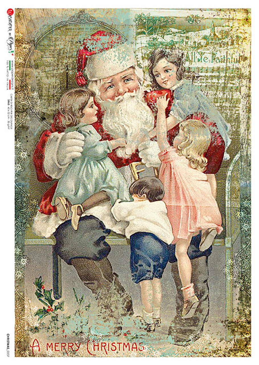 Paper Designs Christmas 0337 RICE PAPER A4 (8.3 X 11.7 INCHES)