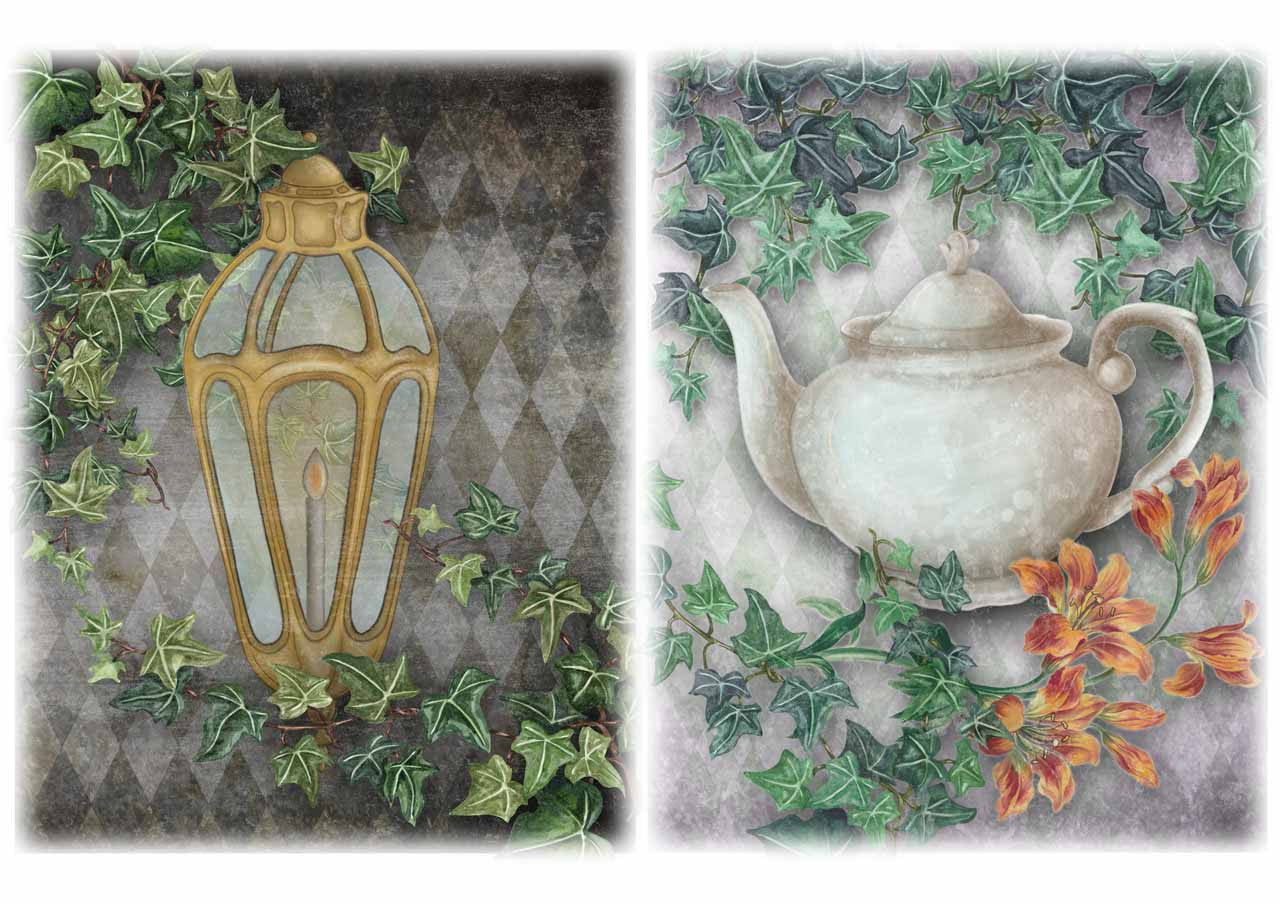Decoupage Queen, DAINTY & THE QUEEN - ENCHANTED Rice Paper A4 (8.3 X 11.7 INCHES)