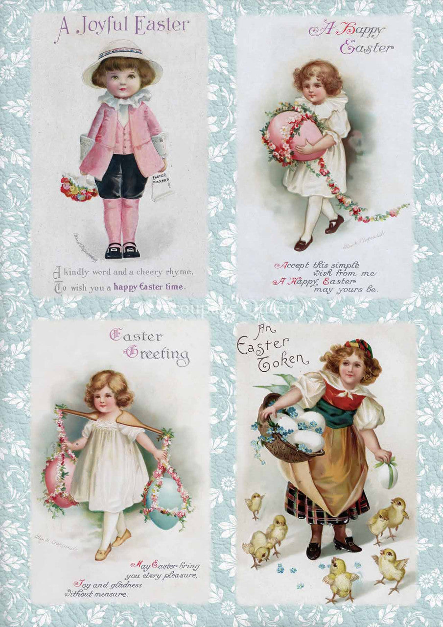 Decoupage Queen Easter Kids A4 (8.3 X 11.7 INCHES)